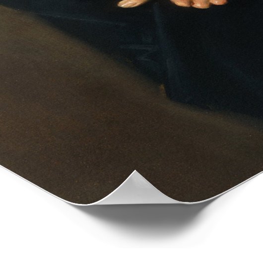 Hals - Portrait eines Mannes Poster (Ecke)