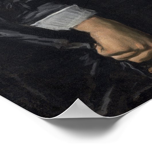 Hals - Portrait eines Mannes Poster (Ecke)