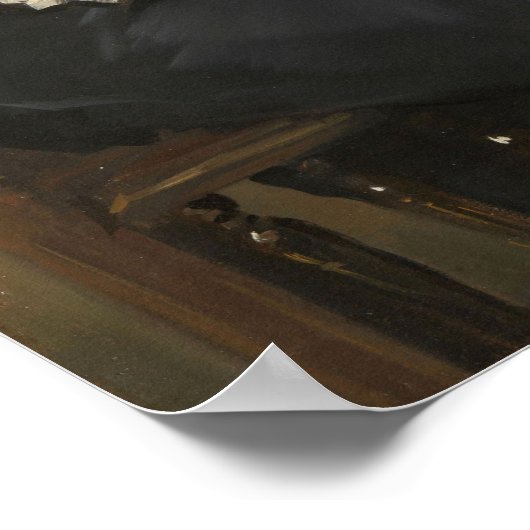 Hals - Portrait eines Mannes Poster (Ecke)