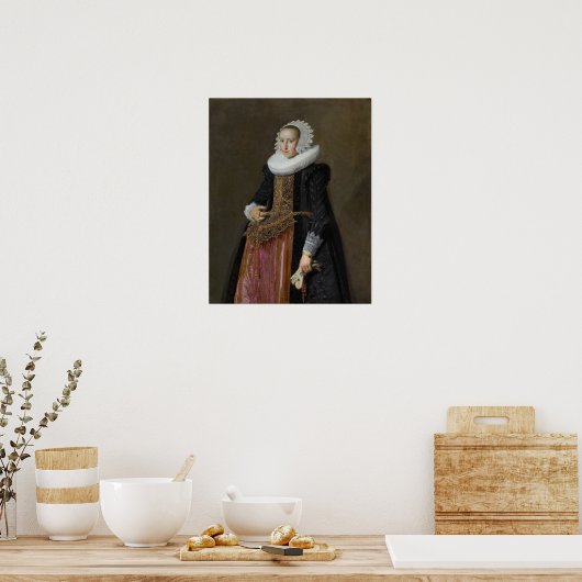 Hals - Portrait von Aletta Hanemans Mauritshuis Poster (Küche)