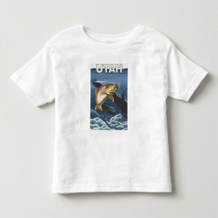 Halsabschneiderische Forelle FishingUtah Kleinkind T-shirt