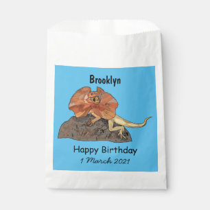 Halsbandleguan Cartoon-Illustration Geschenktütchen