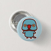 Halsbandsittich / Blauer Hahn Button (Vorne & Hinten)