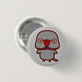 Halsbandsittich / Grauer Männchen Button (Vorne & Hinten)