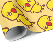 Halsbandsittich / Lutino Weibchen Geschenkpapier (Rolleneckpunkt)