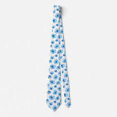 Halsbinde - Blaue Mohnblumen Krawatte (Vorderseite)