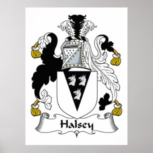 Halsey Familienwappen Poster