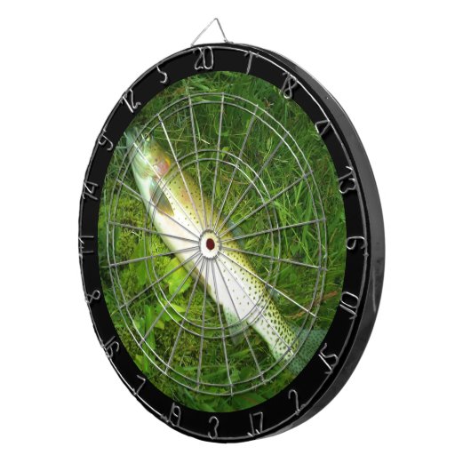 Halsforelle, Fliegenfisch-Dart-Karton Dartscheibe (Vorderseite rechts)