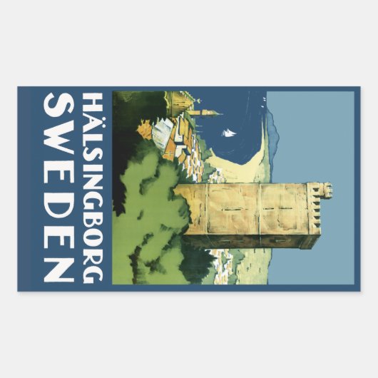 Halsingborg ~ Schweden Rechteckiger Aufkleber (Vorderseite)