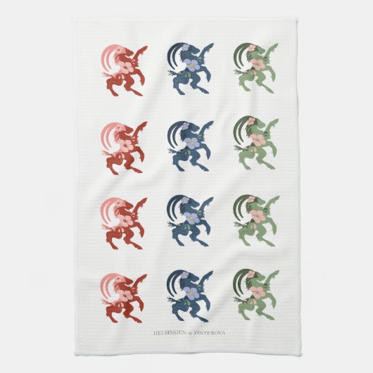 Hälsingebocken Kökshandduk - Lina RBG Handtuch (Vertikal)
