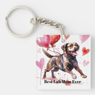 Halskette für stolze Labrador-Mama Valentinstag Schlüsselanhänger
