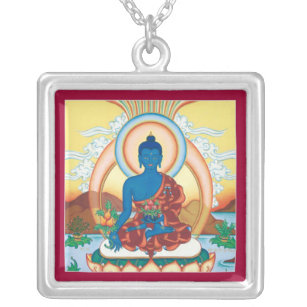 HALSKETTE Medizin-Buddha-Silber mit Anhänger
