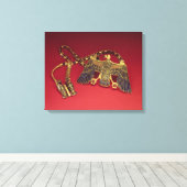 Halskette mit Geieranhänger Leinwanddruck (Insitu (Holzboden))