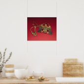 Halskette mit Geieranhänger Poster (Küche)