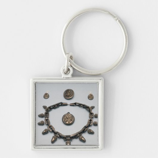 Halskette, Ohrringe, Brosche und Anhänger, c.1870 Schlüsselanhänger (Vorne)
