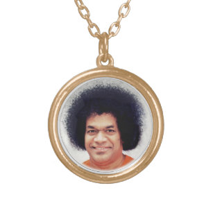 Halsketten-Sathya Sai Baba-Goldende Vergoldete Kette