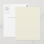 Halsneutraler Beige-Creme, fester Hintergrund Postkarte (Vorne/Hinten)