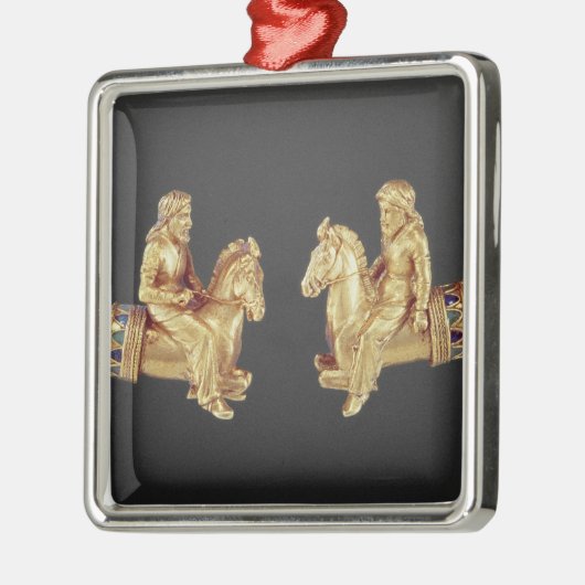 Halsring in Form von Scythian Reitern Ornament Aus Metall (Links)