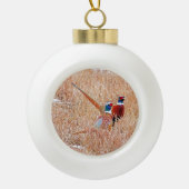 Halsschmerzen Keramik Kugel-Ornament (Vorderseite)