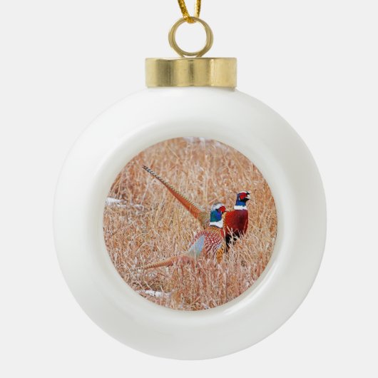 Halsschmerzen Keramik Kugel-Ornament (Vorderseite)