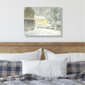 Halstead Road in Snow (von Eric Ravilious) Leinwanddruck (Insitu (Schlafzimmer))