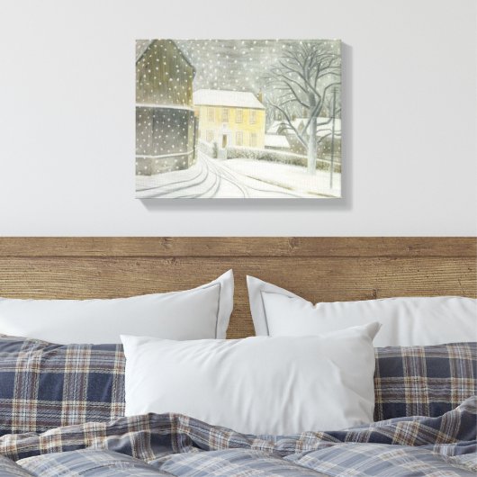 Halstead Road in Snow (von Eric Ravilious) Leinwanddruck (Insitu (Schlafzimmer))