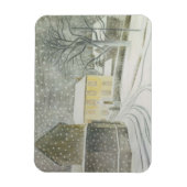 Halstead Road in Snow (von Eric Ravilious) Magnet (Vertikal)