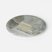 Halstead Road in Snow (von Eric Ravilious) Pappteller (Schrägansicht)