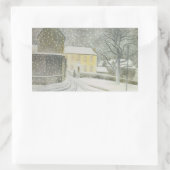 Halstead Road in Snow (von Eric Ravilious) Rechteckiger Aufkleber (Tasche)