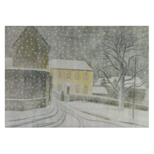 Halstead Road in Snow (von Eric Ravilious) Schneidebrett (Vorderseite)