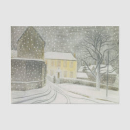Halstead Road in Snow (von Eric Ravilious) Seidenpapier