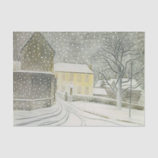 Halstead Road in Snow (von Eric Ravilious) Seidenpapier (Vorderseite)