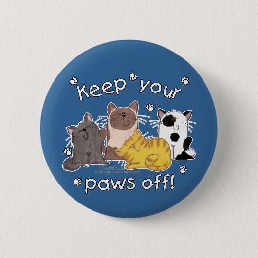 Halt ab! (Katzen) Button (Vorderseite)
