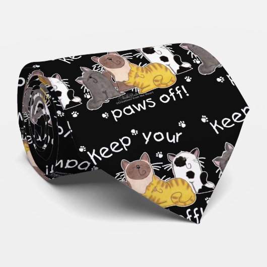 Halt ab! (Katzen) Krawatte (Gerollt)