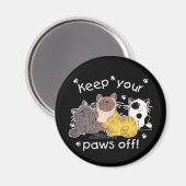 Halt ab! (Katzen) Magnet (Vorderseite/Rückseite)