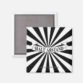 HALT ABSTAND mit Spaß - Schwarz auf Weiß Magnet (Vorderseite/Rückseite)