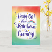 Halt an! Dein Regenbogen kommt! Karte (Gelbe Blume)