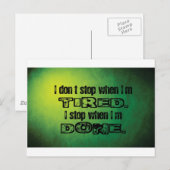 Halt an, wenn ich fertig bin postkarte (Vorne/Hinten)