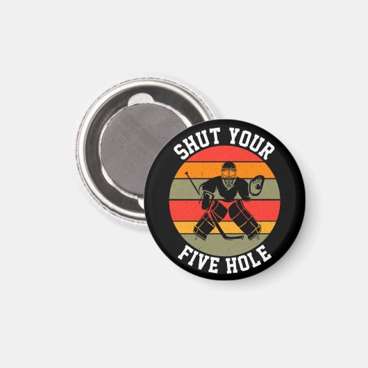 Halt deine fünf Hockey-Goalie Magnet (Vorderseite/Rückseite)