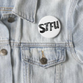Halt-den-Mund lustiger Badge Button (Beispiel)