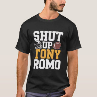 Halt Den Mund Tony Romo T-Shirt, Lustiges Fußball T-Shirt