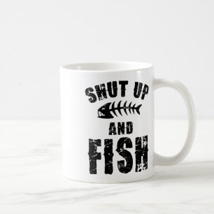 Halt Den Mund Und Fische Fischiger Fischer Lustig Kaffeetasse