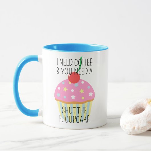 Halt den Mund und mach einen Kuchen. Tasse (Mit Donut)