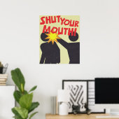 Halt den Mund Vintage Poster (Heimbüro)