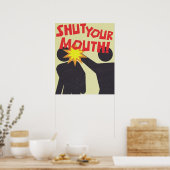 Halt den Mund Vintage Poster (Küche)