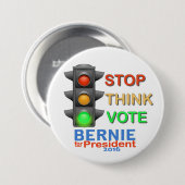 Halt.  Denken Sie.  Wählen Sie Bernie Button (Vorne & Hinten)