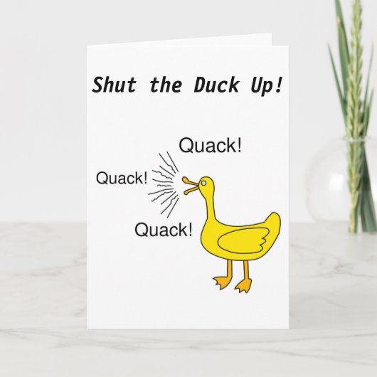 Halt die Ente! Grußkarte Karte (Vorderseite)