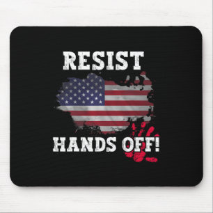 Halt die Hände ab! Vintage Wir Menschen amerikanis Mousepad