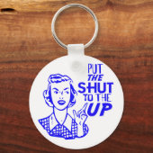 Halt die Klappe hoch Schlüsselanhänger (Vorderseite)