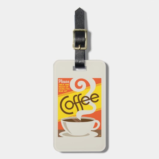 Halt die Klappe Kaffee Gepäckanhänger (Vorderseite vertikal)